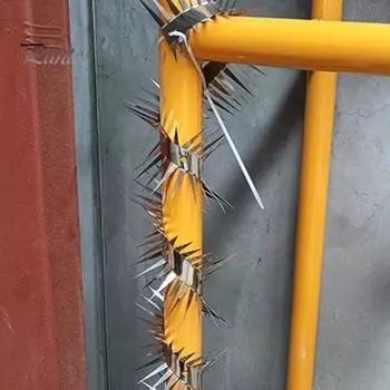 1 комплект шипов для защиты от крыс, шипы из нержавеющей стали для отпугивания птиц, шипы с завязками, отпугивающие белок, для голубей, кошек, для защиты деревьев, заборов, кормушек для птиц S