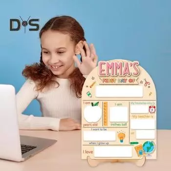 1 комплект, школьная доска «Первый последний день», стираемая многоразовая школьная доска, деревянная вывеска, украшение для дошкольного детского сада, принадлежности для студентов A