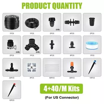 1 комплект шлангов для полива сада 4/7 мм 8/11 мм ПВХ микро капельная ирригационная трубка спринклерная труба система полива теплицы