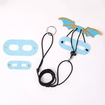 1 комплект шлейки для маленьких питомцев, шлейка для хомяка, ящерицы, лазающих питомцев, поводок, устойчивая к укусам тяговая веревка, специальная веревка против потери для сахарного поссума синий