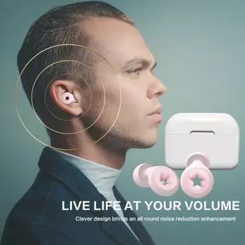 1 комплект шумоподавления с водонепроницаемыми мягкими ушными вкладышами, моющиеся беруши, многоразовая защита органов слуха чёрный