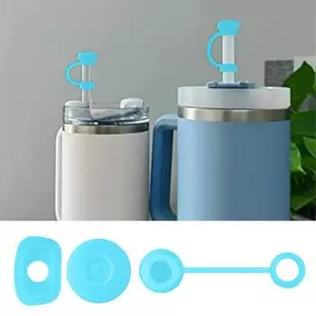 1 комплект, силиконовая пробка для защиты от разливов, пищевая многоразовая соломенная крышка, не содержащая BPA, круглая крышка, заглушка, аксессуары чистый