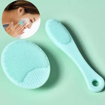 1 комплект, силиконовая щетка для чистки, гелевая подушечка для мытья, отшелушивающее средство для удаления черных точек, глубокое очищение лица, щетки для лица, маска, палочка для размешивания синий