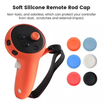 1 комплект силиконовых чехлов с колпачками для джойстика для сенсорного контроллера гарнитуры Q 3 VR, удобный игровой аксессуар 1