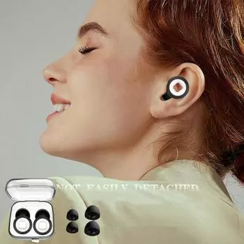 1 комплект силиконовых шумоподавляющих берушей с ушными вкладышами, моющиеся, водонепроницаемые, мягкие красный/чёрный