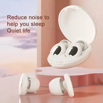 1 комплект силиконовых шумоподавляющих берушей с ушными вкладышами, моющиеся, водонепроницаемые, мягкие, многоразовые, для защиты органов слуха, для концертов, работы, учебы, сна, тихие белый