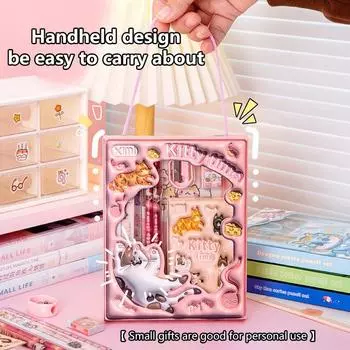 1 комплект симпатичных высококачественных прочных канцелярских принадлежностей для учебы, детские обучающие инструменты, мультяшный ручной набор канцелярских принадлежностей, детские подарки