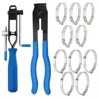 1 комплект синих сверхпрочных противоскользящих хомутов для пыльников ШРУСов для большинства автомобилей с 10 обжимными лентами 2pcs