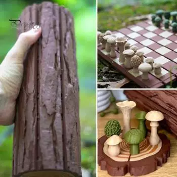 1 комплект, складная лесная шахматная игра с грибными шахматными фигурами, пеньковая складная шахматная доска для детей и взрослых, портативная образовательная дорожная настольная игра-шашка коричневый