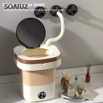 1 комплект, складная мини-стиральная машина, малошумная, энергосберегающая, компактный размер, нижнее белье, носки, одежда, маленькая стиральная машина, принадлежности для ванной комнаты EU Plug розовый