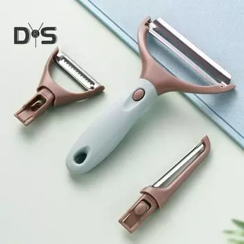 1 комплект сменной овощечистки для фруктов, легко работать, полезные ручные овощечистки, слайсер, резак синий