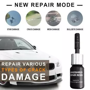 1 комплект смолы для ремонта лобового стекла автомобиля, инструмент для ремонта створки автомобиля, клей для ремонта трещин на лобовом стекле автомобиля