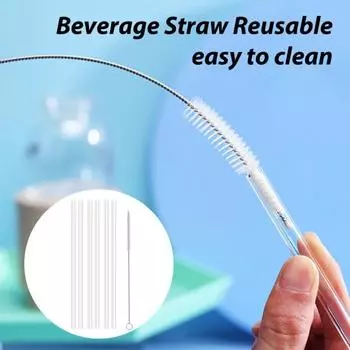 1 комплект соломинок для напитков, многоразовый набор соломинок для стаканов, прямая трубка, гибкие соломинки для питья для домашнего бара