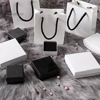 1 комплект, современная тонкая текстура, портативный органайзер для ювелирных изделий, подарочная сумка с квадратным органайзером для ювелирных изделий, набор свадебных сувениров S чёрный