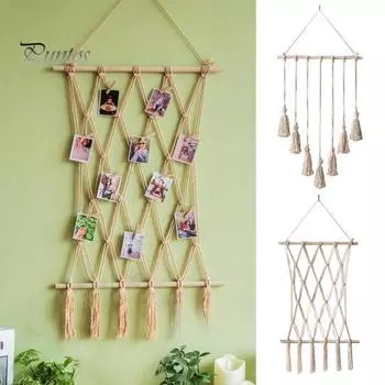 1 комплект современных бахромы долговечный настенный гобелен макраме настенный веревочный гобелен фото клипсы настенный декор