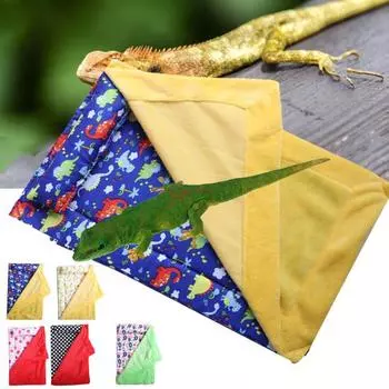 1 комплект спальной подушки для рептилий с подушкой, укрытие для хомяка, морской свинки, кровать с бородой Strawberry