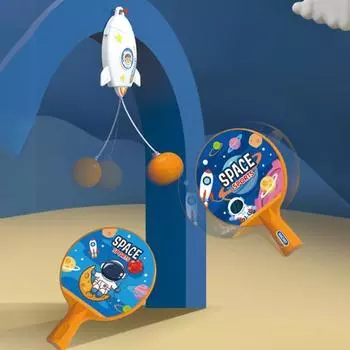 1 комплект спортивных игрушек, забавная интегрированная регулируемая высота, удобная ручка, здоровая координация рук и глаз, АБС-пластик, космическая ракета, тренажер для настольного тенниса, игрушка для дома
