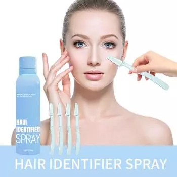 1 комплект спрея для удаления волос на лице, мягкий и нераздражающий спрей для очищения лица и смягчения волос, подходит для всех типов кожи синий