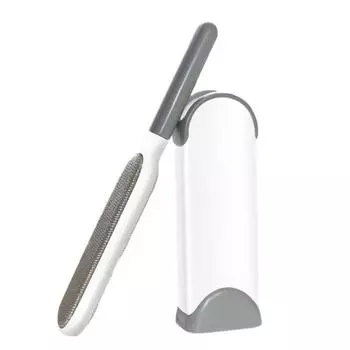 1 комплект средства для удаления волос с длинной ручкой, удобная ручка, пластиковая портативная ручная расческа для удаления ворса, инструмент для чистки, ежедневное использование L синий