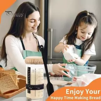 1 комплект стеклянной герметичной банки с точной шкалой, винтовой крышкой, силиконовой лопаткой, тканевой крышкой, термометром, бумагой, большой емкостью, закваской, консервной банкой для хранения хлеба L