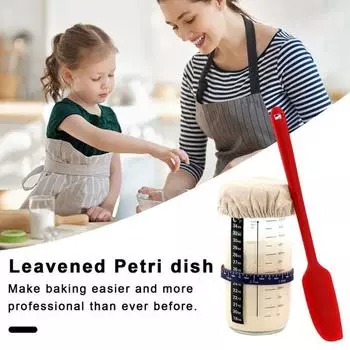 1 комплект стеклянной герметичной банки с точной шкалой, винтовой крышкой, силиконовой лопаткой, тканевой крышкой, термометром, бумагой, большой емкостью для хранения закваски L