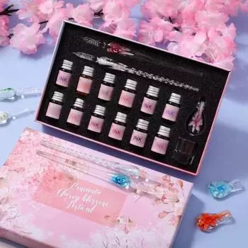 1 комплект стеклянных ручек с резьбовым наконечником, моющаяся универсальная студенческая ручка для письма, школьные принадлежности D