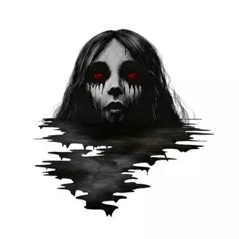 1 комплект стикер на Хэллоуин Женский призрак Водонепроницаемый ПВХ Самоклеящийся Жуткий Домашний Спальня Гостиная Настенное Напольное Украшение 3D Эффект Наклейка Леди Призрак чёрный