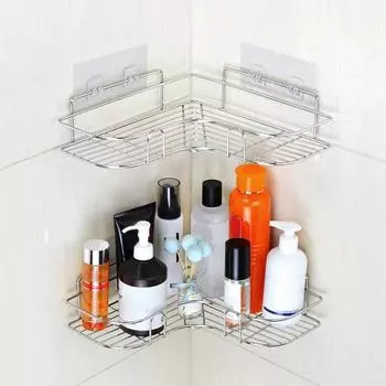 1 комплект стойки для хранения душа, устойчивая, антикоррозийная, удобная угловая полка для душа, кухонный штатив для мелочей для дома A