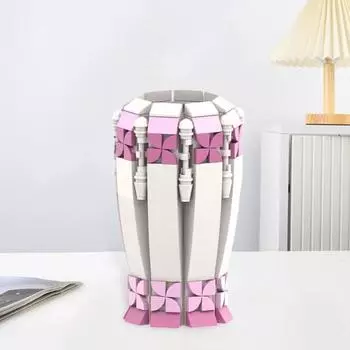 1 комплект строительных блоков вазы DIY самодельный держатель для растений из микроблоков оранжевый