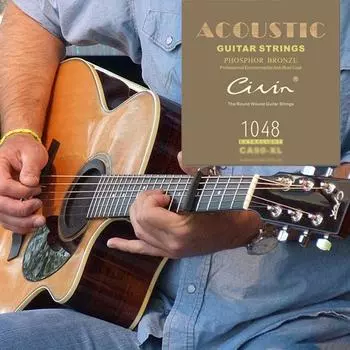 1 комплект струн из углеродистой стали для фолк-гитары, акустические струны для фолк-гитары для выступления на сцене 011