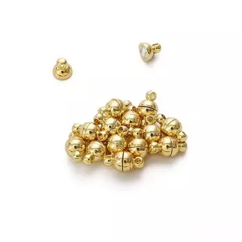 1 комплект/сумка, медный шарик, магнитная пряжка для изготовления ювелирных изделий своими руками, аксессуары для рукоделия 6mm золотой