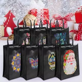 1 комплект сумка-тоут с алмазной живописью, прочный комплект сумок со стразами «сделай сам» красный