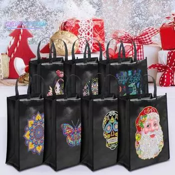 1 комплект, сумка-тоут с алмазной живописью, прочный комплект сумок со стразами «сделай сам», для дома и улицы, для покупок красный