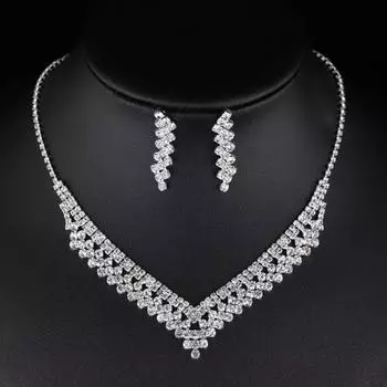 1 комплект свадебных серег, темперамент, изысканное качество изготовления, блестящие стразы, инкрустация, геометрическое украшение, блестящие