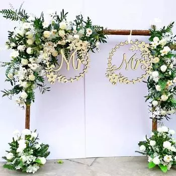 1 комплект свадебных винтажных реквизитов для фотосъемки, креативный деревянный пасторальный стиль, подвеска на спинку стула, декоративные принадлежности для вечеринок, табличка на сиденье