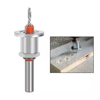 1 комплект сверла с зенковкой, обычная круглая конструкция, режущая головка из сплава, регулируемая глубина, простая установка, сверло с коническим отверстием, столярные аксессуары C