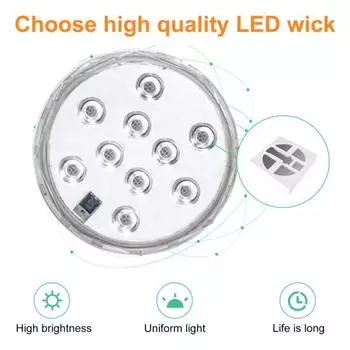 1 комплект светильников для аквариума с несколькими режимами освещения, водонепроницаемый IP68, пульт дистанционного управления, энергосберегающий, высокая яркость, изменение цвета RGB, светодиодная лампа для аквариума белый