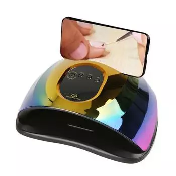 1 комплект светодиодной лампы для ногтей с цифровым дисплеем, функцией синхронизации, интеллектуальным датчиком, небликующим, 57 светодиодных бусин, дизайном, лампой для сушки геля для ногтей, маникюрными инструментами фиолетовый