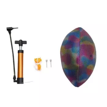 1 комплект светящегося тренировочного мяча для регби, светящегося светоотражающего безопасного тренировочного мяча для регби, отличные подарки для американского футбола