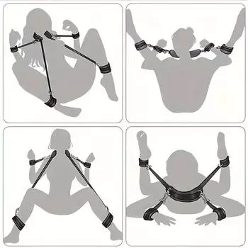 1 комплект связывающих рук и ног, сексуальный пояс для игрушек для тела, товары для взрослых БДСМ, сексуальный, секс-игрушки, волшебная нога с подушкой, бондаж для сексуального кондиционирования