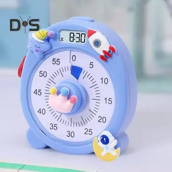 1 комплект таймера, простой в использовании бесшумный 60-минутный таймер для визуального исследования, таймер обратного отсчета магнитной адсорбции для домашней кухни синий