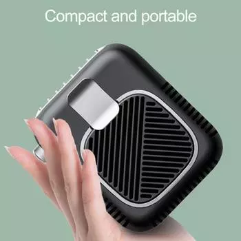 1 Комплект Талия Вентилятор Ручное Охлаждение Длительное Выносливость Полезные Руки Свободный Портативный для Наружного чёрный