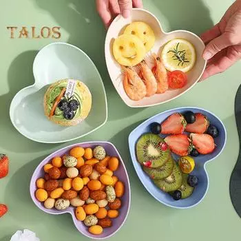 1 комплект тарелки для закусок, пищевого качества, широкого применения, многоразовые, полезные, в форме сердца, настольная тарелка с костями, поднос для фруктов, аксессуары для бара