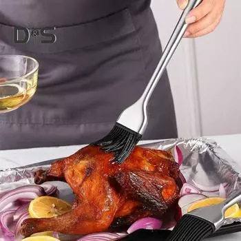 1 комплект теста для индейки с масляной щеткой и щеткой для чистки, пищевой кулинарный противень со съемной круглой лампочкой для капель масла, обжарки глазури чёрный