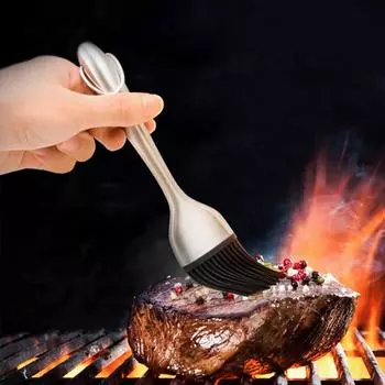 1 комплект теста для индейки с масляной щеткой и щеткой для чистки, пищевой кулинарный противень со съемной круглой лампочкой для капель масла, обжарки глазури чёрный