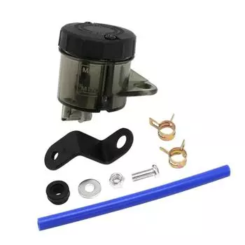 1 комплект тормозного бачка, универсальный тормозной бачок, передняя бутылка жидкости, главный масляный стакан сцепления мотоцикла, цилиндр с кронштейном серый