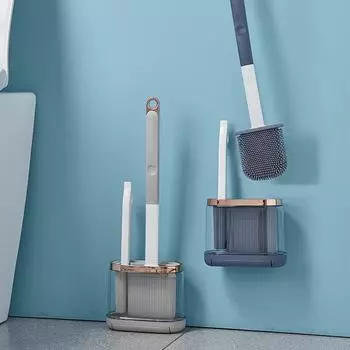 1 комплект туалетных ершиков с держателем настенный бытовой туалетный ершик щетка для чистки принадлежности для ванной комнаты туалетные принадлежности темно-серого