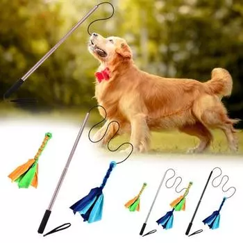 1 комплект удилища для дрессировки собак, высокая прочность, устойчивость к укусам, выдвижная конструкция, нескользящая ручка кофейный
