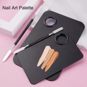 1 комплект, удобная палитра для дизайна ногтей, легко чистящаяся пластина для смешивания цветов, дисплей, косметический инструмент Large