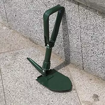 1 комплект удобной треугольной ручки с зубчатым дизайном, складная лопата, усиленная, для кемпинга, для патио L